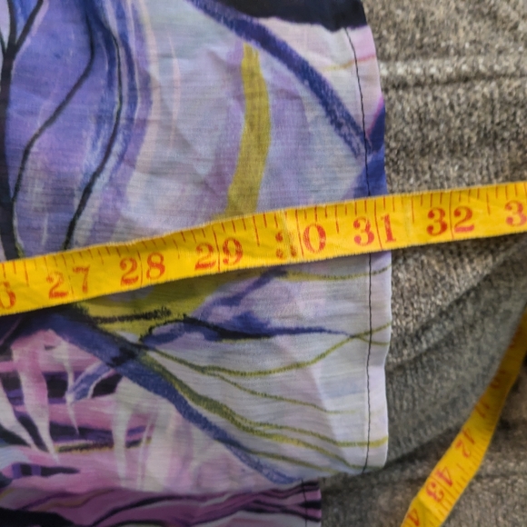 Susan Graver sheer, button down blouse with 3/4 sleeves, size 3X - Picture 10 of 11